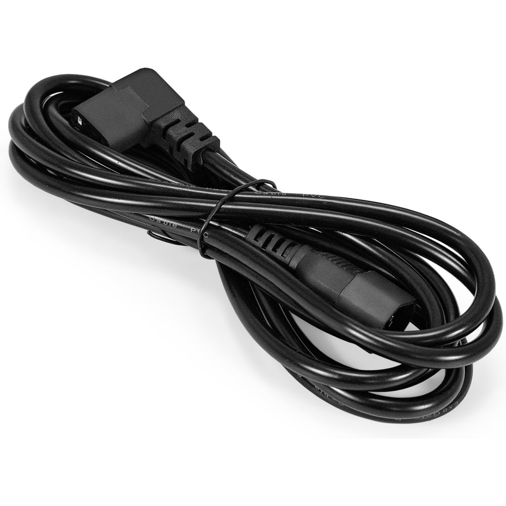 Кабель питания ExeGate Power EC-3P C13 угловой-C14, VDE-250V-3 0.75mm2, медь, черный, 10A, 3м 297746