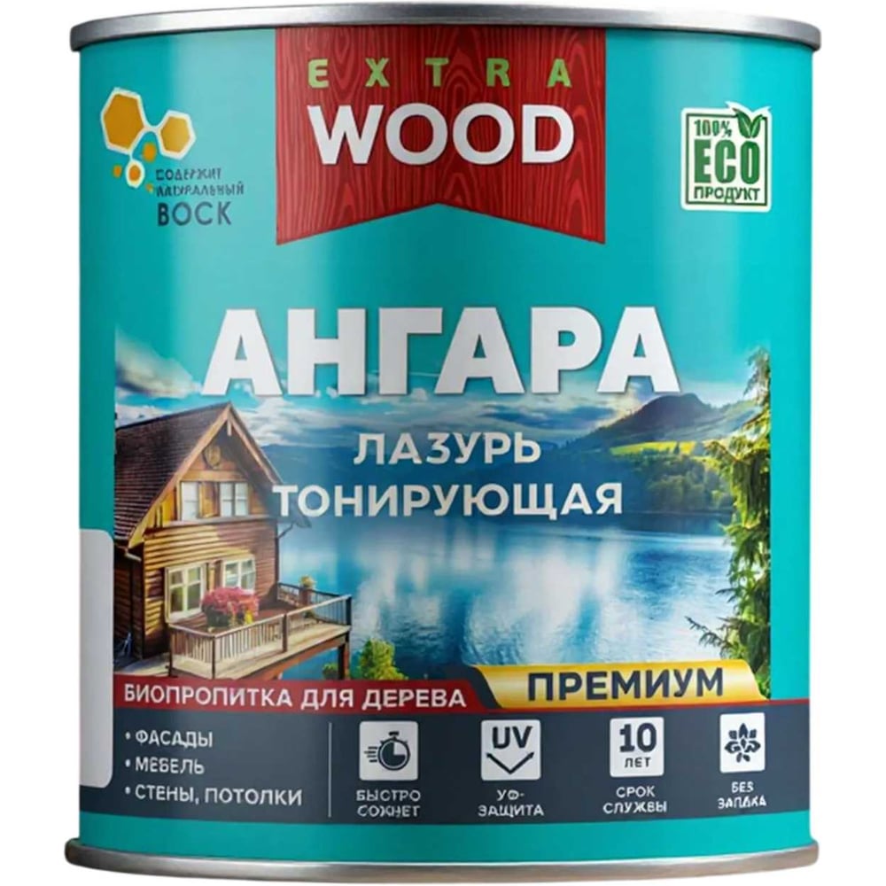 Лазурь акриловая для дерева тонирующая биозащитная FARBITEX Ангара орех (0.9 л) 4300016747