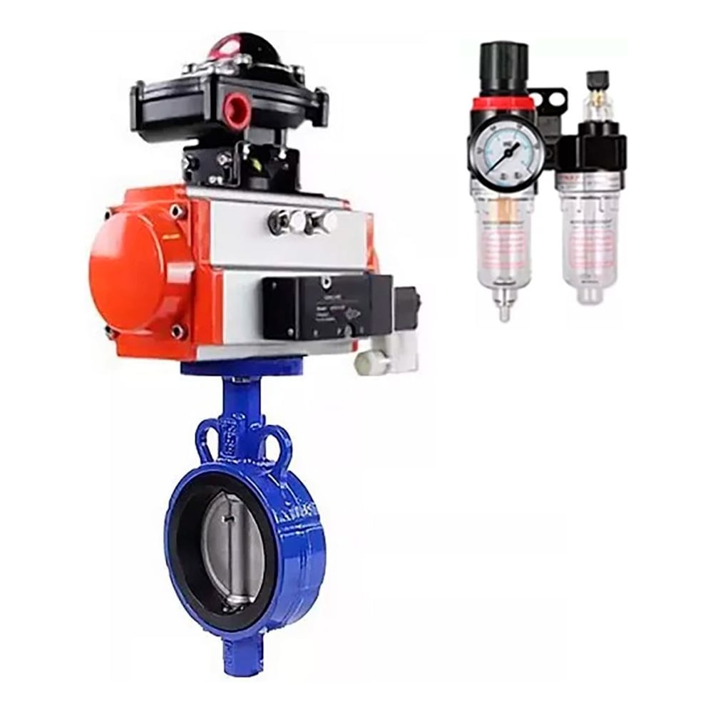 Изображение товара Затвор DN.ru AL-316L-EPDM-2W-Fb-ISO-H Ду25/32 Ру16 с пневмоприводом Изображение товара Затвор DN.ru AL-316L-EPDM-2W-Fb-ISO-H Ду25/32 Ру16 с пневмоприводом