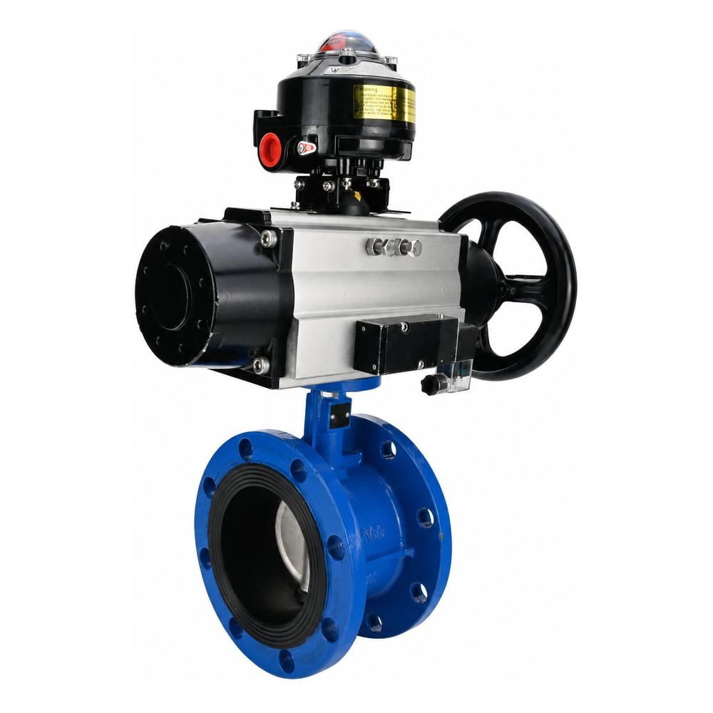 Затвор дисковый DN.ru GGG40-304-EPDM-2W-F-H Ду80 Ру16 фланц., с пневмоприводом DA-105-1, пневмораспределитель PND2-S1EM-52-1NC-J08-24VDC, БКВ LSB-510-02ExM12-250 D050-92192