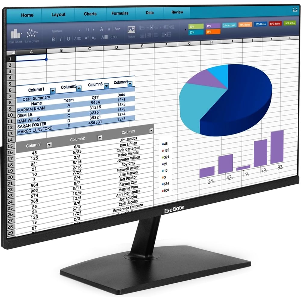Изображение товара Монитор ExeGate 23.8 100 Гц ProSmart EH2400 IPS LED Grade A+, FHD, 1920x1080 100Hz, 16:9, 250cd/m2, 1500:1, 178/178, 3-5ms, D-Sub, HDMI, FreeSync, Flicker 300419