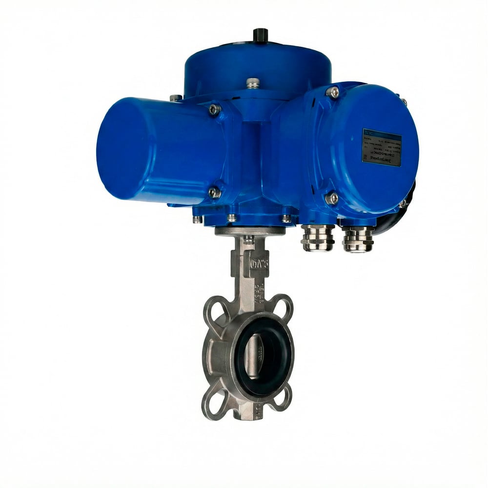 Затвор дисковый поворотный DN.ru 316L-316L-VITON Ду200 Ру16L, с электроприводом QT-030 380В D050-93632