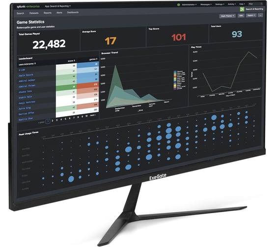 Изображение товара Монитор ExeGate 27 ProSmart EZ2700 IPS LED Grade A+, FHD, 1920x1080 75Гц, 16:9, 250cd/m2, 1000:1, 178/178, 5ms, D-Sub, HDMI, Flicker-free, Low Blue Light, 299035