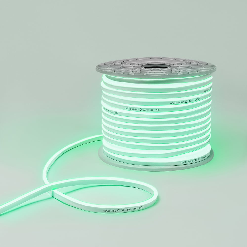 Изображение товара Гибкий неон Neon-Night 8х16мм зеленый 120LED/м для улицы и интерьера Изображение товара Гибкий неон Neon-Night 8х16мм зеленый 120LED/м для улицы и интерьера