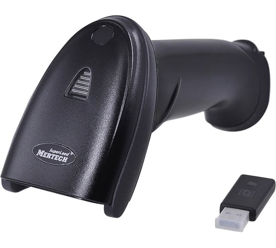 Изображение товара Сканер MERTECH CL-2210 BLE Dongle P2D USB full black с зарядно-коммуникационной подставкой 4281