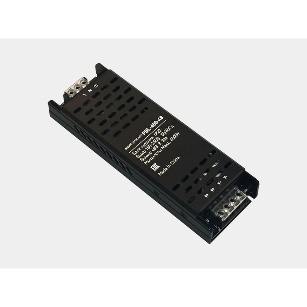 Изображение товара Блок питания SWG черный IP20, PBL-400-48, 400Вт, 48В 00-00038349