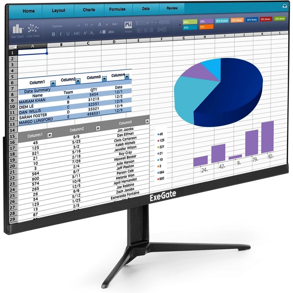 Изображение товара Монитор ExeGate с аудио 23.8 100 Гц ProSmart EH2400A VA LED Grade A+, FHD, 1920x1080 100Гц, 16:9, 250cd/m2, 4000:1, 178/178, 5ms, audio-out, Speakers, D-Sub 300348