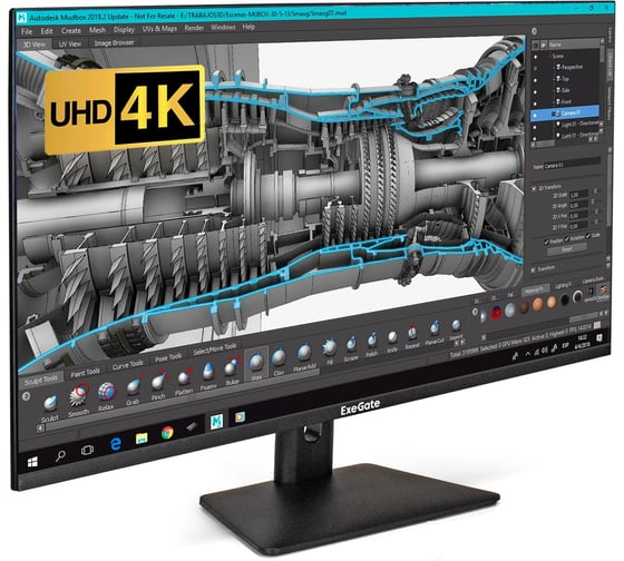 Изображение товара Монитор ExeGate с аудио 31.5 UHD 4K SmartView EF3200C IPS LED Grade A+, 4K, 3840x2160 60Гц UHD 4K , 16:9, 300cd/m2, 1000:1, 178/178, 5ms, 2xHDMI2.0, DisplayPort 299469