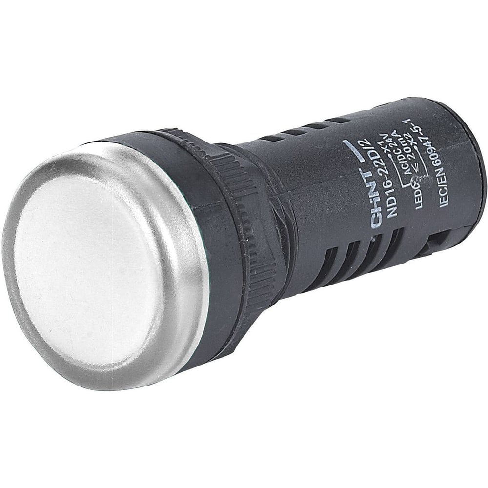 Индикатор световой CHINT ND16-22D/2C белый, встроенный резистор, IP65 AC/DC24В (R) (уп. 10 шт.) 593951