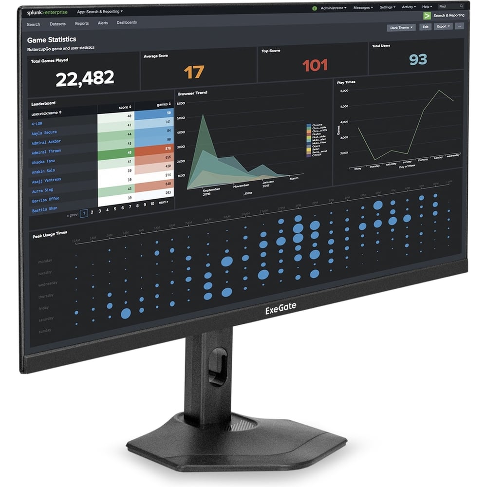 Изображение товара Монитор ExeGate с аудио 27 100 Гц SuperView EH2700TA IPS LED Grade A+, FHD, 1920x1080 100Гц, 16:9, 250cd/m2, 1300:1, 178/178, 3-5ms, Speakers, D-Sub, HDMI 299036