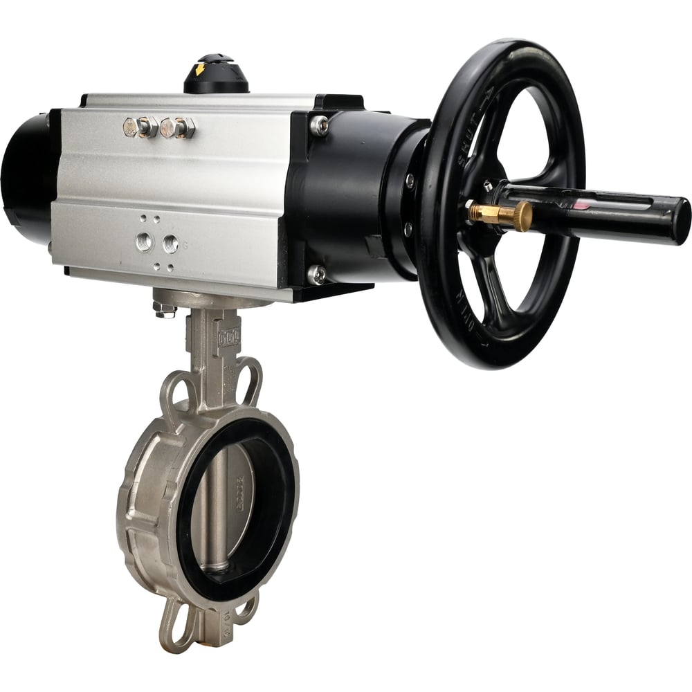 Затвор DN.ru 304-304-EPDM-2W-Fb-H Ду150 Ру16, с пневмоприводом DA-105-1 D050-107920