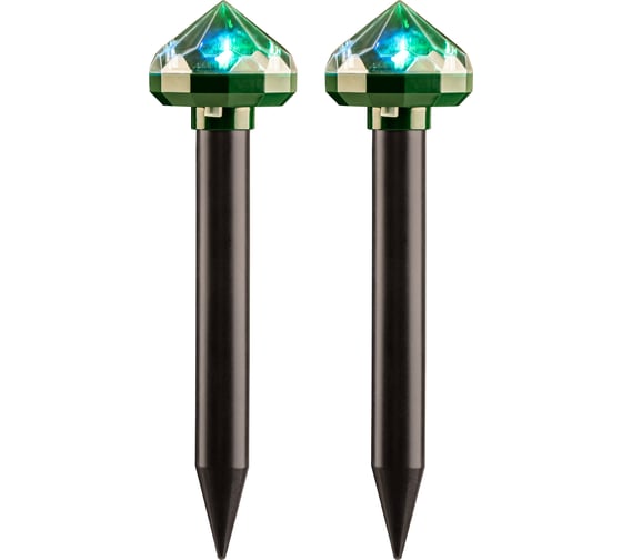 Изображение товара Набор отпугивателей кротов с садовым фонариком REXANT R20 2 шт. Кристалл 71-0077