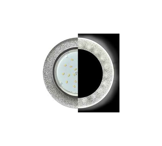 Изображение товара Светильник Ecola GX53 H4 LD5310 Glass стекло, круг, подсветка хром - серебряный блеск 38x126 SS53RNECH