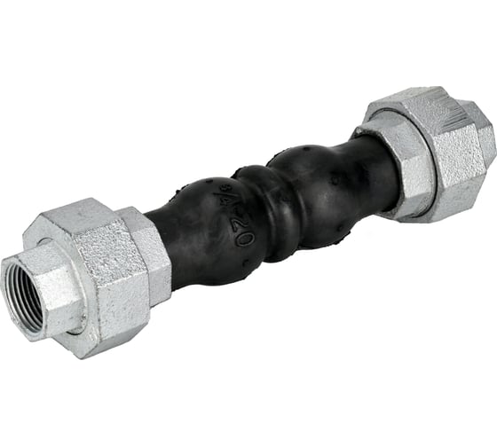 Изображение товара Компенсатор резиновый DN.ru EPDM-CIz-T Ду80 Ру10/16, резиновая вставка (корпус) - EPDM резьбовой D140-02487