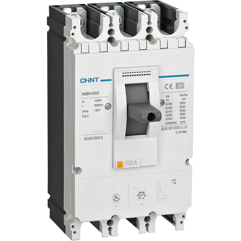 Автоматический выключатель защиты двигателя CHINT NM8N-630C M 350А 36кА 3P (R) 269520