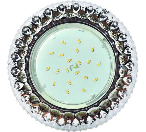 Изображение товара Встраиваемый светильник Ecola GX53 H4 LD7009 подсветка, кристалл, прозрачный черный - хром 40x125 FK53CCEFB