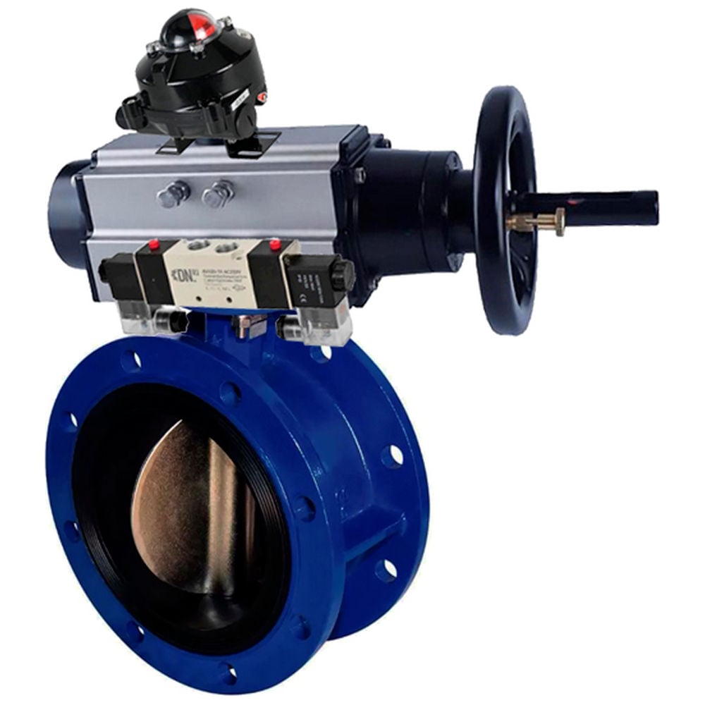 Затвор DN.ru GGG40-304-EPDM-2W-F-H Ду80 Ру16, с пн.прив. DA-105-1, пн.распр. PND1-T10-220VAC NAMUR, БКВ LSB-510 D050-107257