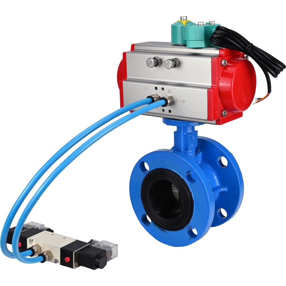 Затвор DN.ru GGG40-GGG40-EPDM-2W-F-H Ду65 Ру16, с пн.прив. DA-105, пн.распр. PND1-T10-220VAC NAMUR, МППП-200 D050-106972