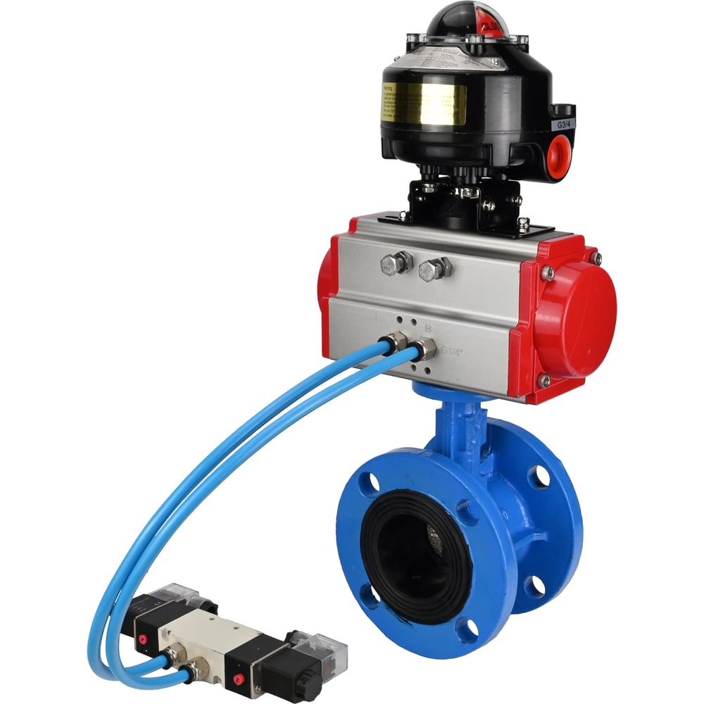 Затвор DN.ru GGG40-GGG40-EPDM-2W-F-H Ду65 Ру16, с пн.прив. DA-105, пн.распр. PND1-T08-220VAC NAMUR, БКВ LSB-510 D050-106815