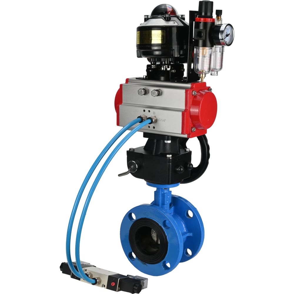 Затвор DN.ru GGG40-GGG40-EPDM-2W-F-H Ду80 Ру16, с пн.прив DA-105, пн.расп PND1-T08-220VAC NAMUR, РД HDM-1, БКВ LSB-510, БПВ D050-106837