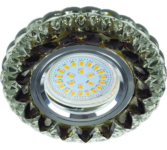 Изображение товара Встраиваемый светильник Ecola MR16 LD7009 GU5.3 подсветка, кристалл, прозрачный - черный, хром 30x95 FK16CCEFB