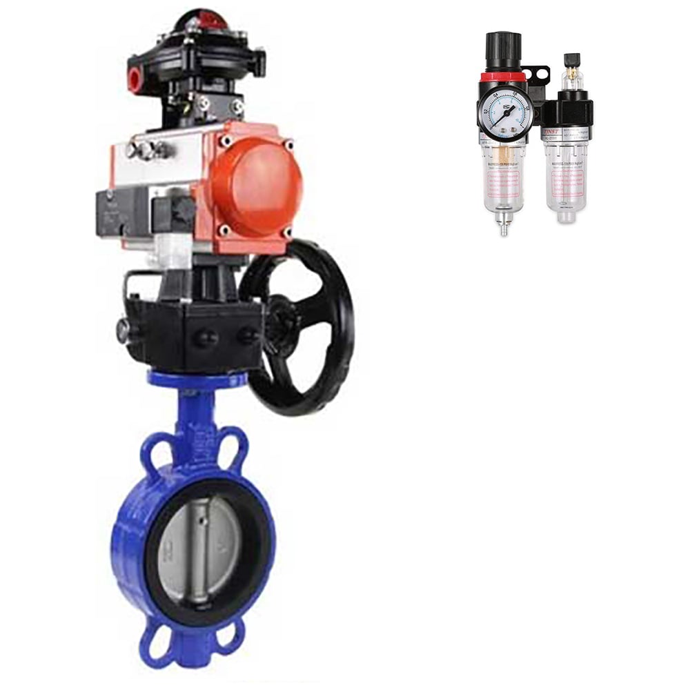 Затвор DN.ru GGG50-316L-EPDM Ду100 Ру16, с пн.прив. DA-083, пн.распр. PND1-T08-220VAC NAMUR, БКВ LSB-210, РД HDM-2, БПВ D050-105132