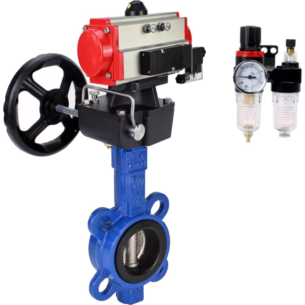 Затвор DN.ru GGG50-316L-EPDM Ду150 Ру16, с пн.прив. DA-105, пн.распр. PND1-T10-220VAC NAMUR, РД HDM-3, БПВ D050-105568