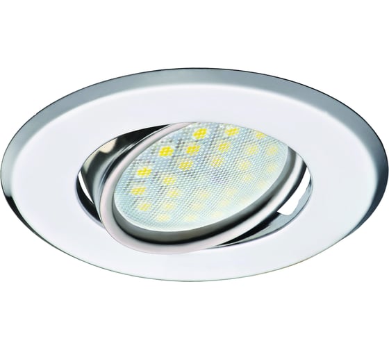 Изображение товара Встраиваемый светильник Ecola MR16 DH09 GU5.3 поворотный плоский скрытый крепеж, хром 25x90 FC1603EFS