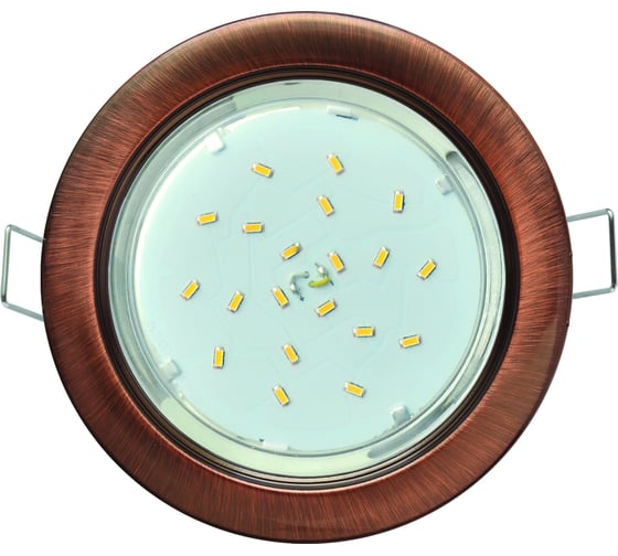 Изображение товара Встраиваемый светильник Ecola GX53 H4 без рефлектора, черненая медь 38x106, упаковка 2 шт FP53P2ECB