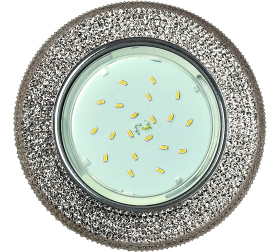 Изображение товара Встраиваемый светильник Ecola GX53 H4 LD7069 искристый, подсветка, модерн, тонированный-хром 35x125 FY53CMEFB