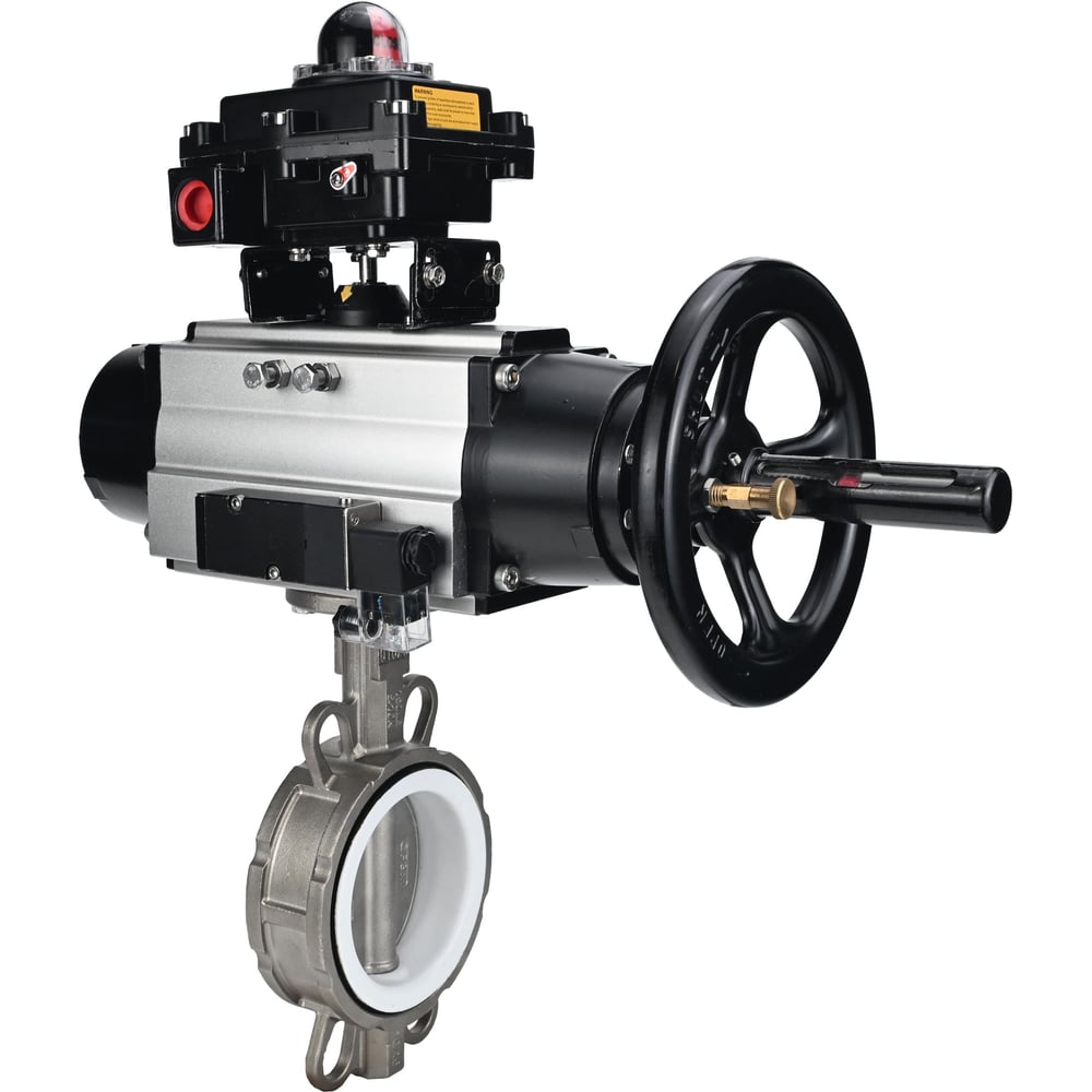 Затвор DN.ru WCB-316L-PTFE Ду125 Ру16, с пн.прив. DA-105-1, пн.распр. PND2-24VDC NAMUR, БКВ LSB-410 D050-95317