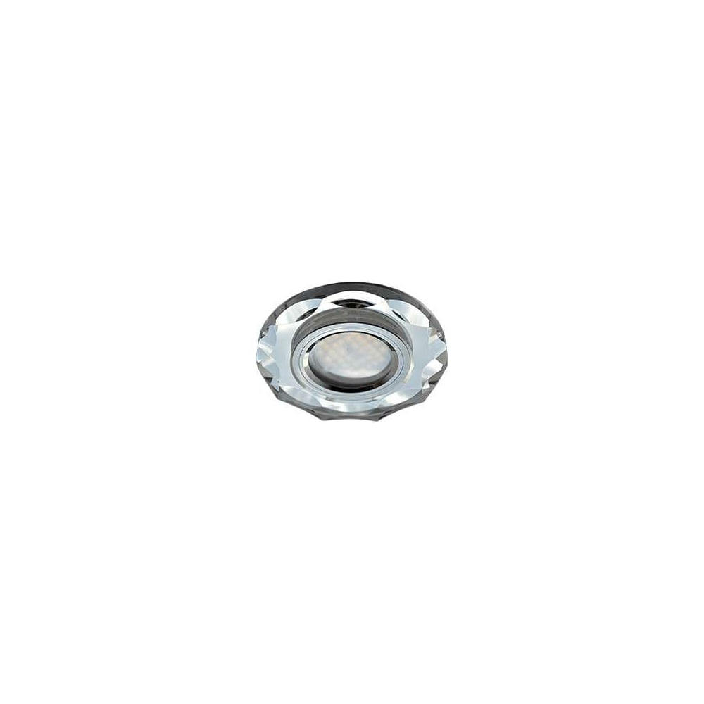 Изображение товара Светильник Ecola MR16 DL1653 GU5.3 Glass стекло, круг, с вогнутыми гранями, хром - хром 25x90 FC1653EFF