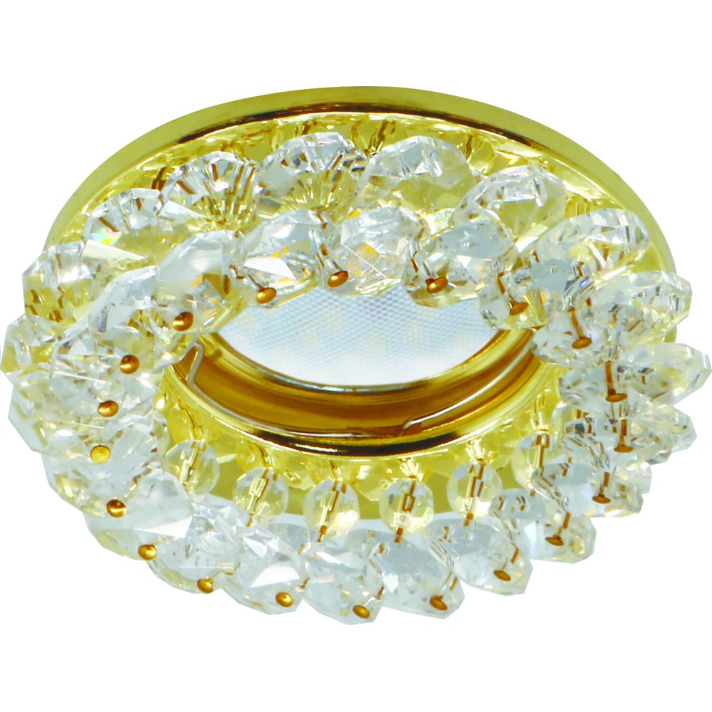 Изображение товара Встраиваемый светильник Ecola MR16 GU5.3 круглый прозрачный золото 50x90