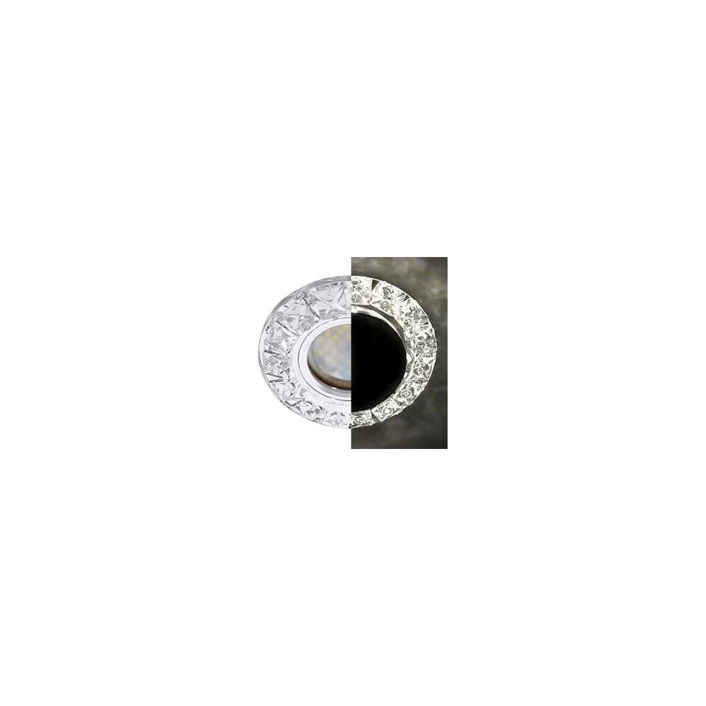 Изображение товара Светильник Ecola MR16 LD1661 GU5.3 Glass стекло, круг, с стразами конус подсветка, зеркало-хром 38x95 SK16RGEFB