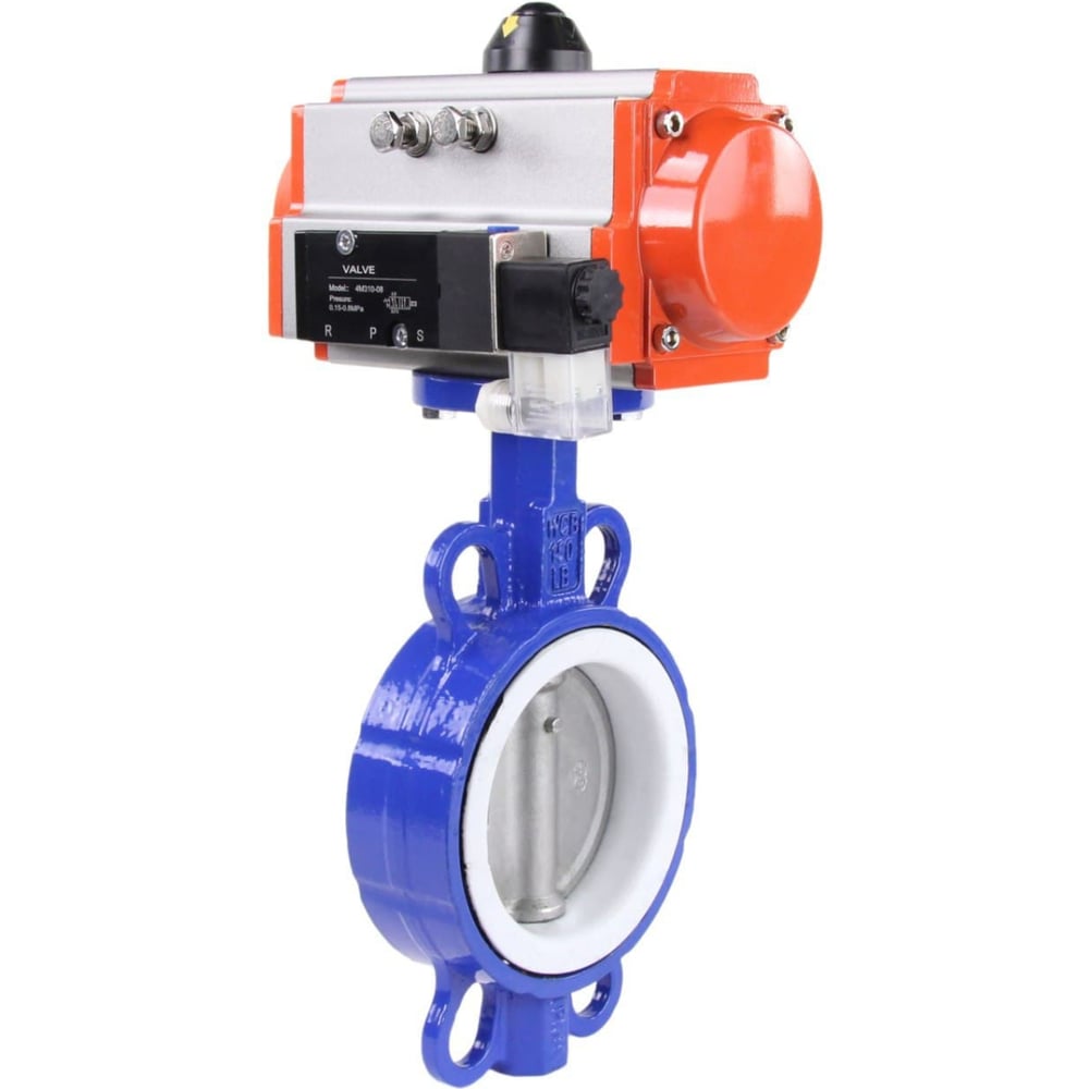 Затвор DN.ru WCB-316L-PTFE Ду100 Ру16, с пн.прив. SA-140, пн.распр. PND2-220VAC NAMUR D050-94838