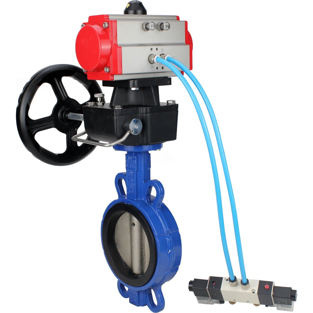 Затвор DN.ru QT450-304-EPDM-2W-Fb-ISO-H Ду65 Ру25, с пн.прив. DA-065, пн.распр. PND1-T08-220VAC, РД HDM-1 D050-97341