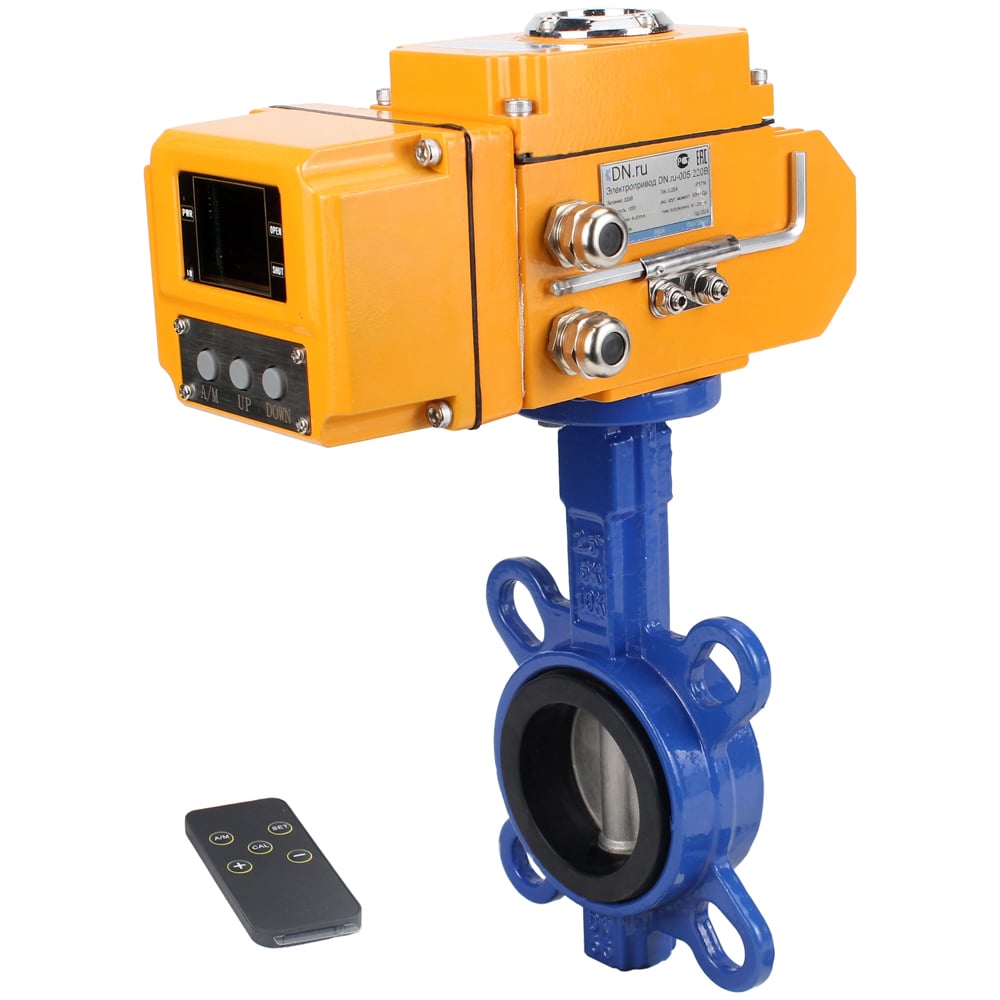 Затвор DN.ru QT450-316-EPDM-2W-Fb-H Ду200 Ру16, с электроприводом QT-030-220В (0-10В) HARK D050-111819