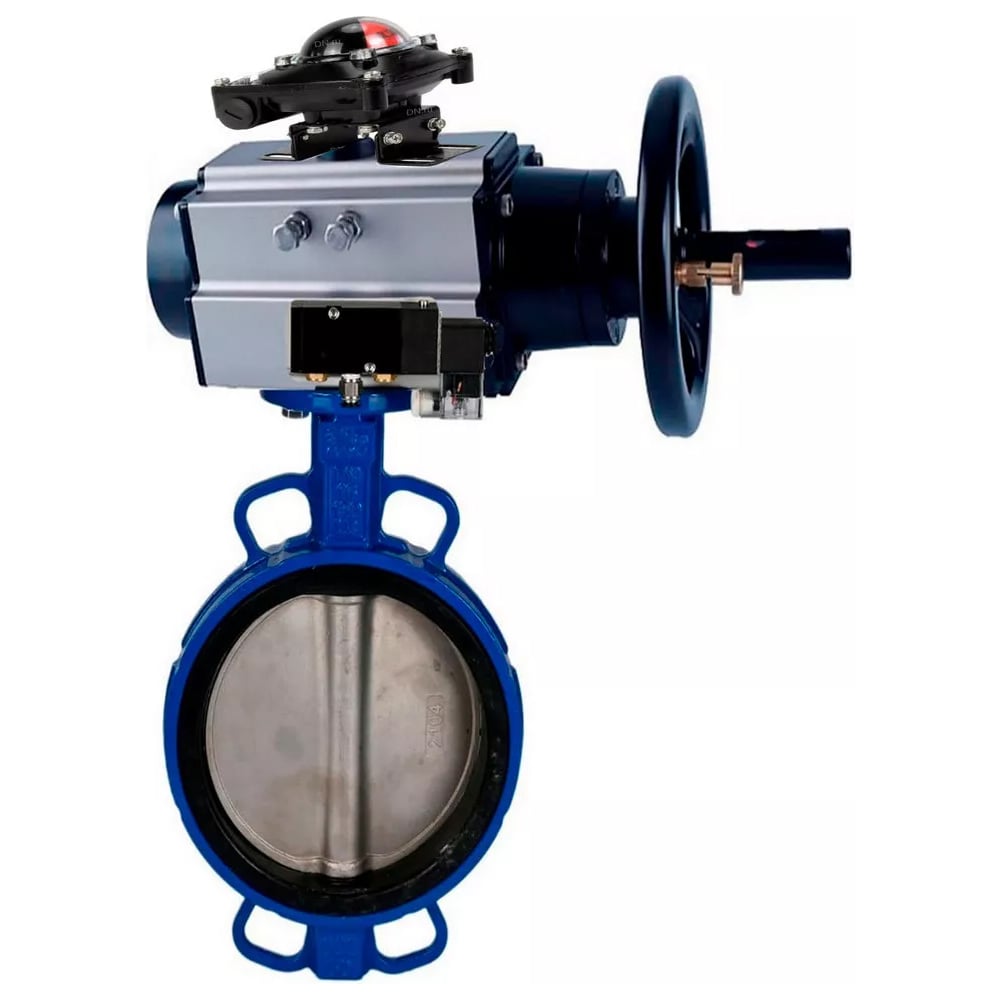 Затвор DN.ru GGG50-GGG40-EPDM Ду150 Ру16, с пн.прив. DA-105-1, пн.распр. PND1-T08-220VAC NAMUR, БКВ LSB-210 D050-104824