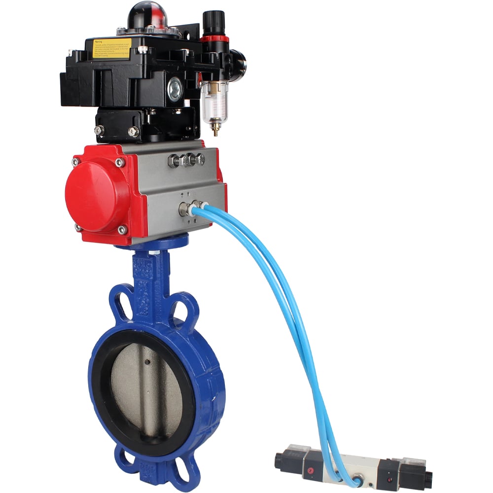 Затвор DN.ru GGG50-GGG40-EPDM Ду200 Ру16, с пн.прив. DA-130, пн.распр. PND1-T08-220VAC NAMUR, БКВ LSB-410, БПВ D050-104637