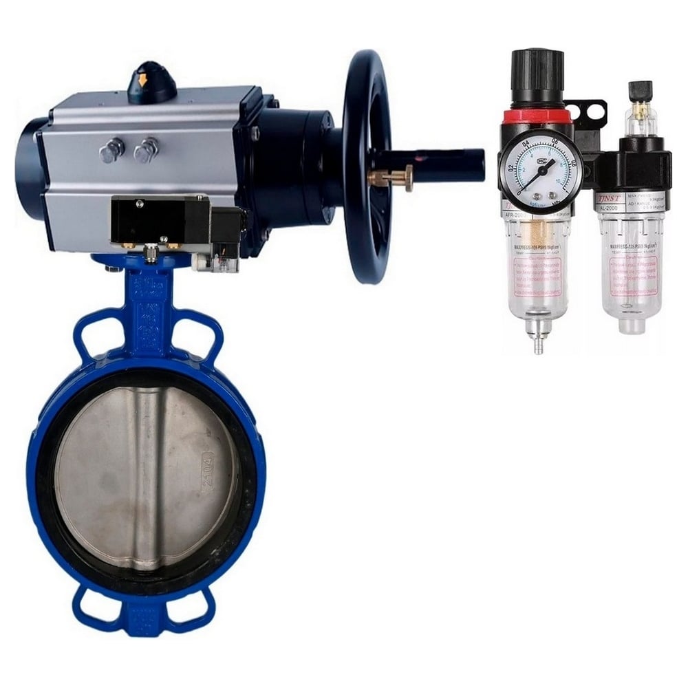 Затвор DN.ru GGG50-GGG40-EPDM Ду150 Ру16, с пн.прив. DA-105-1, пн.распр. PND1-T08-220VAC NAMUR, БПВ D050-104823