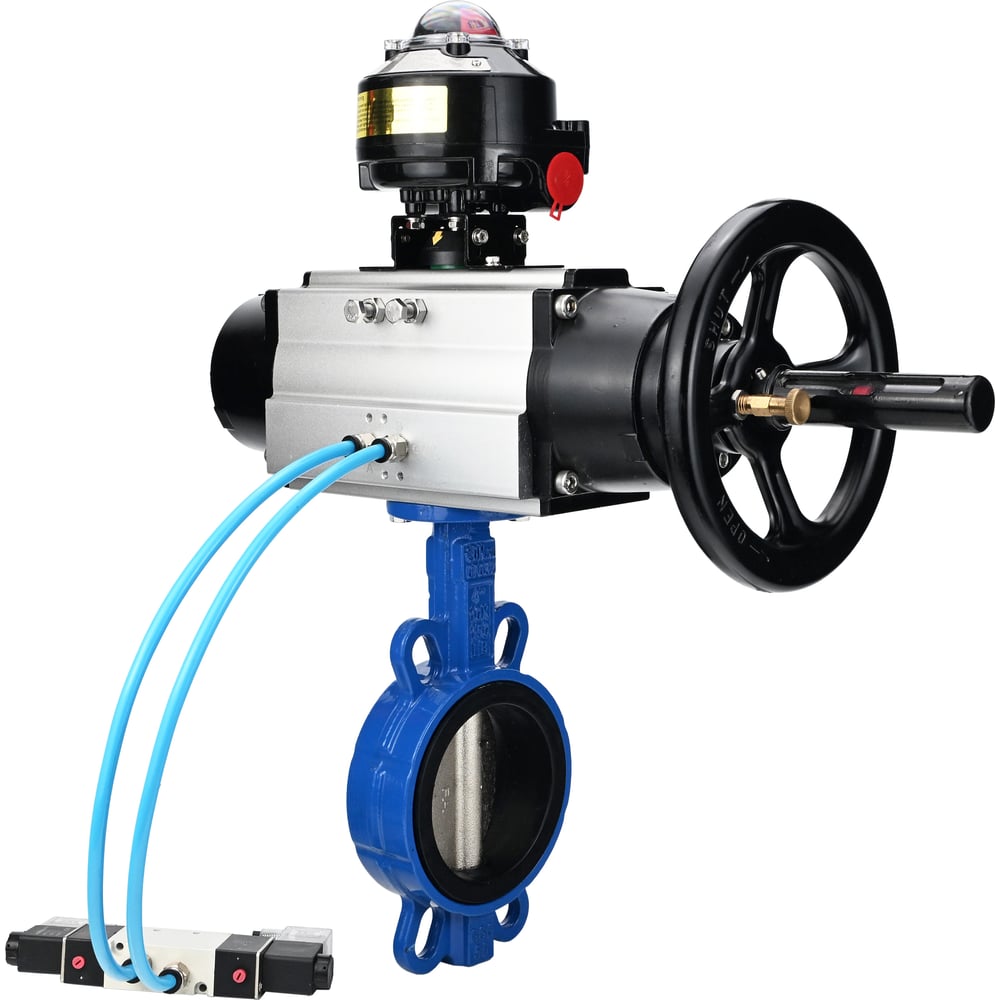 Затвор DN.ru GGG50-GGG40-EPDM Ду150 Ру16, с пн.прив. DA-105-1, пн.распр. PND1-T10-220VAC NAMUR, БКВ LSB-510 D050-104828