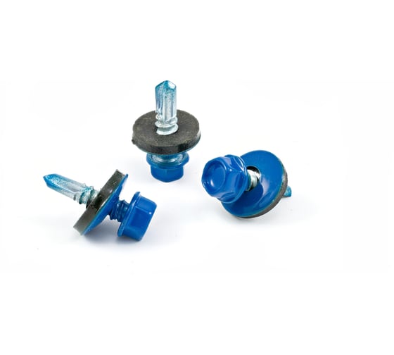 Изображение товара Кровельный саморез КВАДРА 4.8x35, RAL 5005 синий сигнал, сверло PT. 1, уп. 10 шт. 835500510812