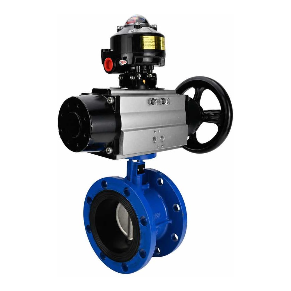Затвор DN.ru дисковый поворотный GGG40-304-EPDM-2W-F-H Ду65 Ру16 фланцевый с пневмоприводом DA-105-1 и БКВ LSB-510-02ExM12-250 D050-92135