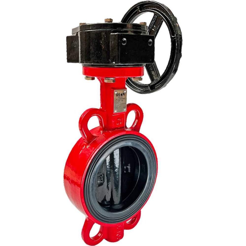 Затвор REON с редуктором дисковый поворотный Ду350 тип RSV83RED (PN16, Траб.=115С, Тmax=130С) КРАСНЫЙ 350RSV83RED