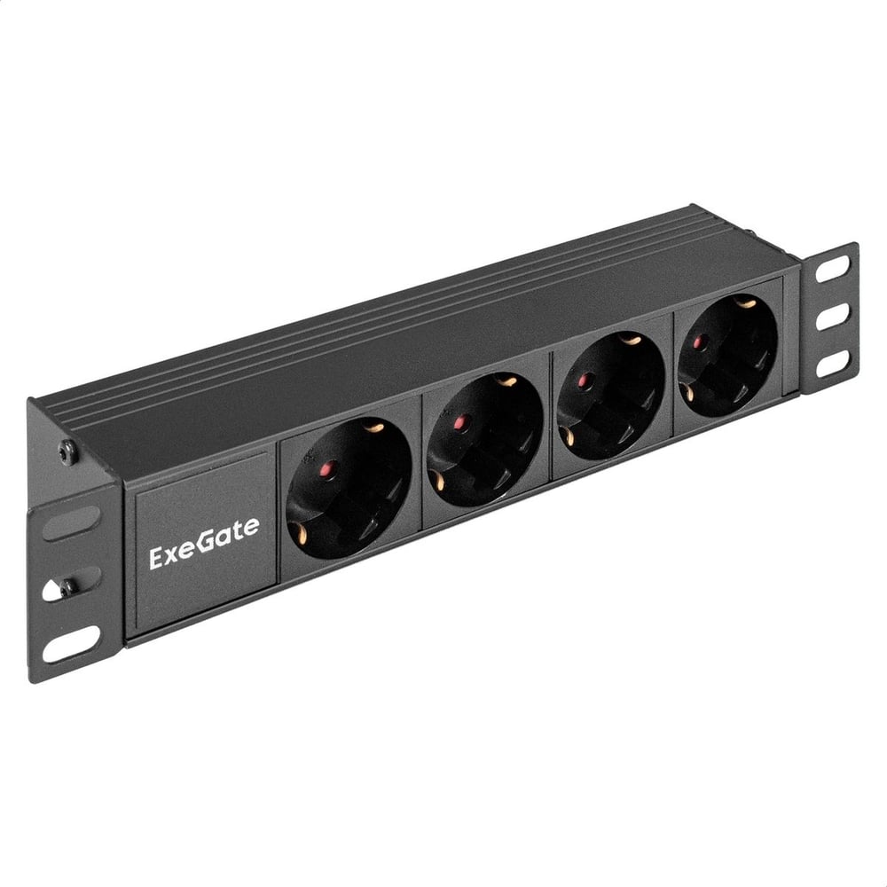 Изображение товара Блок розеток ExeGate 10" ServerPro PDU-10H401 с разъемом C14 Al-4S-C14 10, 1U, алюминий, 4 Schuko, C14, 274х45х45 мм, черный, RTL 298596 Изображение товара Блок розеток ExeGate 10" ServerPro PDU-10H401 с разъемом C14 Al-4S-C14 10, 1U, алюминий, 4 Schuko, C14, 274х45х45 мм, черный, RTL 298596