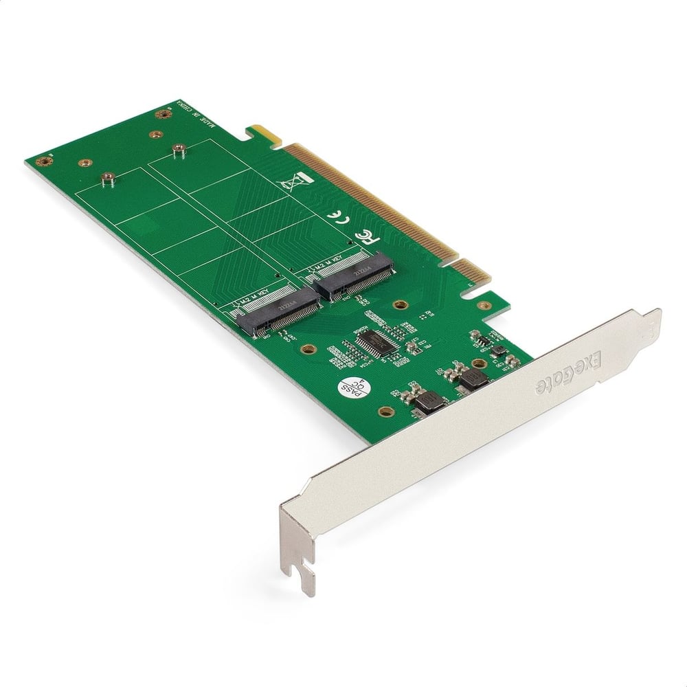 Переходник ExeGate EXE-597E4 4 x M.2 M key - PCI-E x16 v3.0, для установки четырех SSD M.2 2230/2242/2260/2280/22110 M key NGFF в слот PCI-E 298299