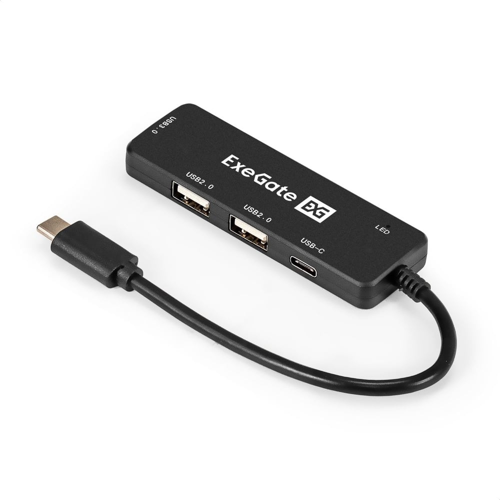 Изображение товара USB-хаб ExeGate DUB-211C 4-порта USB 3.0 Type-C, быстрый обмен данными Изображение товара USB-хаб ExeGate DUB-211C 4-порта USB 3.0 Type-C, быстрый обмен данными