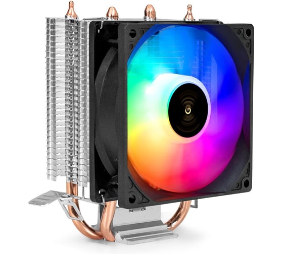 Изображение товара Кулер ExeGate Wizard EXX200-PWM.RGB Al+Cu, 2 тепл.трубки, LGA775/1150/1151/1155/1156/1200/1700/1851/AM2/AM2+/AM3/AM3+/AM4/AM5/FM1/FM2/754/939/940, TDP 95W, F 299659