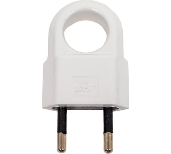 Изображение товара Вилка TDM ELECTRIC без заземления, с кольцом, белая, 10 А, 250 В, евровилка CEE 7/16 SQ1806-0189