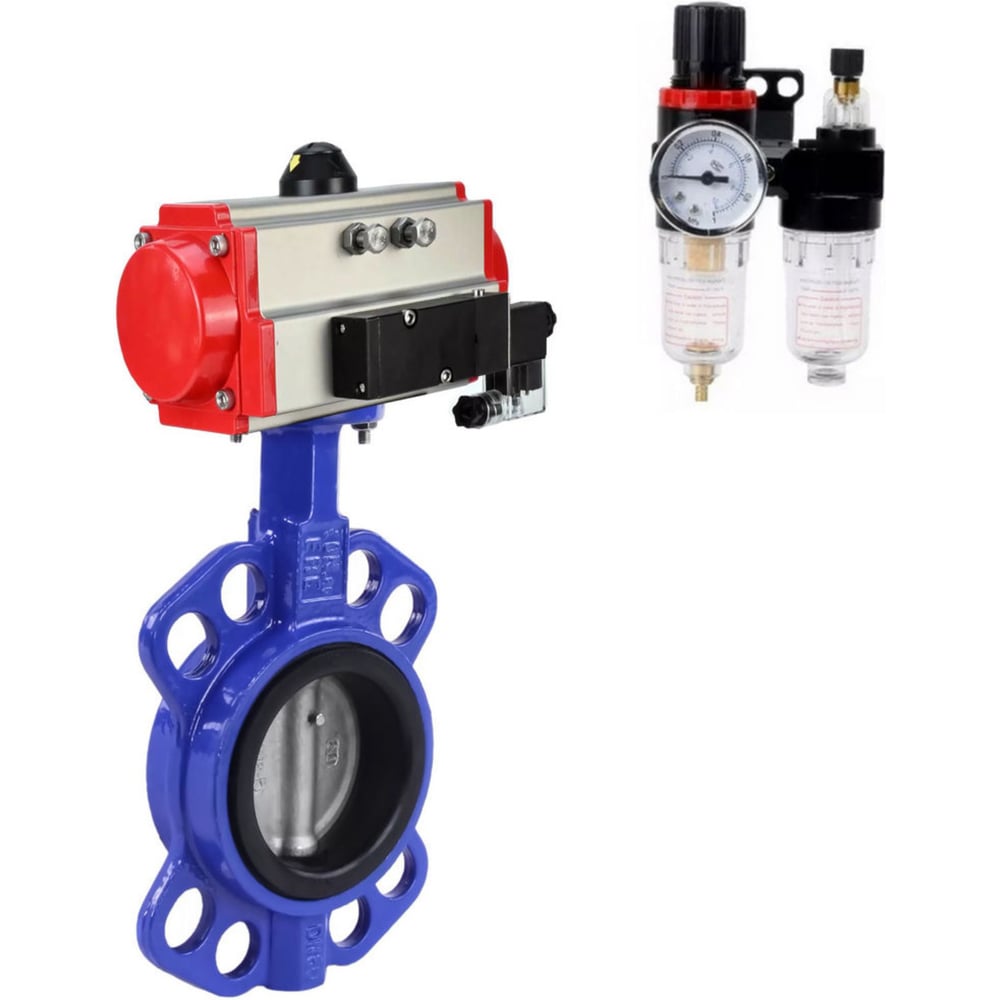 Затвор DN.ru WCB-316L-EPDM Ду125 Ру16, с пн.прив. SA-130, пн.распр. PND1-T08-220VAC NAMUR, БПВ D050-117627